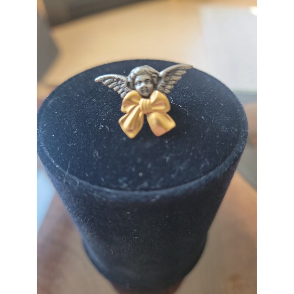 Angel Pin With Gold Bow